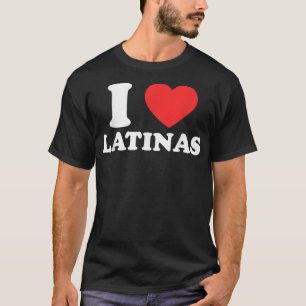 Mannen I Love I Heart Latinas Tshirt Funny Red Hea
