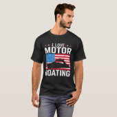 Mannen I Love Motor Boating Motorboating T-shirt N (Voorkant volledig)