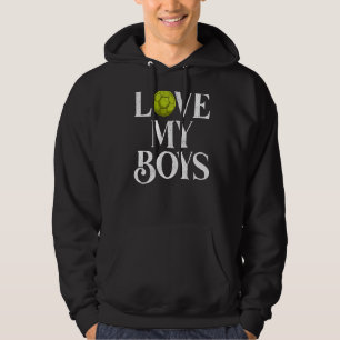 Mannen I Love My Boys Handball Handball Pap Vader Hoodie