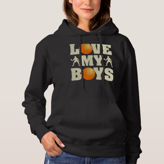 Mannen I Love My Boys Table Tennis Dad Vaderdag Hoodie (Voorkant)