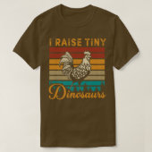 Mannen I Raise Tiny Dinosaurs Chicken Lovers Farme T-shirt (Design voorkant)