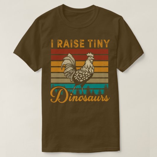 Mannen I Raise Tiny Dinosaurs Chicken Lovers Farme T-shirt (Design voorkant)