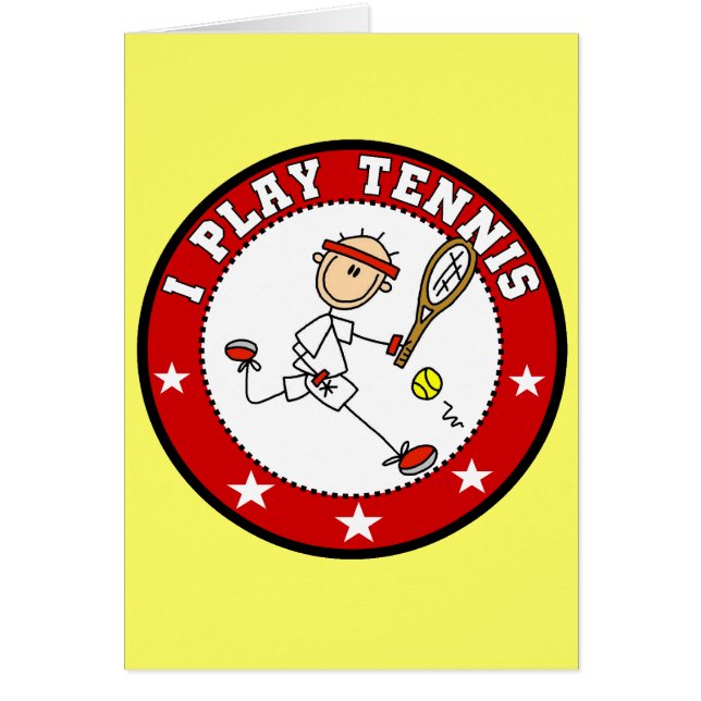 Mannen I Speel Tennis Tshirts en cadeaus (Voorkant)