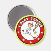 Mannen I Speel Tennis Tshirts en cadeaus Magneet (Voorkant / Achterkant)