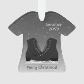 Mannen Ice Figuur Schaats Shirt Ormenus Ornament (achterkant)