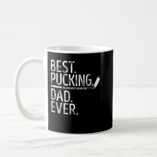 Mannen Ice Hockey Best Pucking Pap Ever Papa Coach Koffiemok (Links)