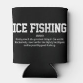 Mannen Ice Vist definitie Funny Ice Fisherman Gi Blikjeskoeler (Achterkant)
