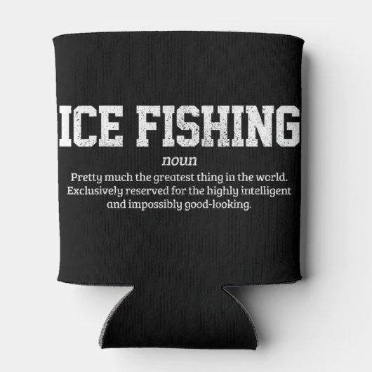 Mannen Ice Vist definitie Funny Ice Fisherman Gi Blikjeskoeler (Achterkant)