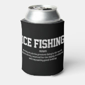 Mannen Ice Vist definitie Funny Ice Fisherman Gi Blikjeskoeler (Blikje Achterkant)
