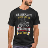 Mannen Ich Bin Ein Einfach Mann Ich Mag Motorcycle T-shirt (Voorkant)
