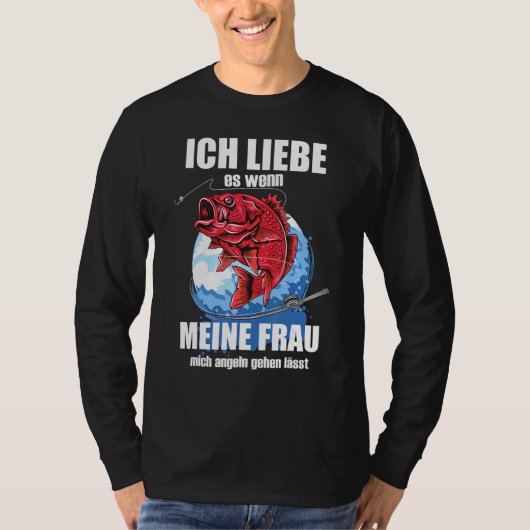 Mannen Ich Liebe Es Wenn Frau Mich Vist de visseri T-shirt (Voorkant)