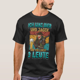Mannen Ich Mag Bier Jagen Jäger Gezegde Geweer T-shirt