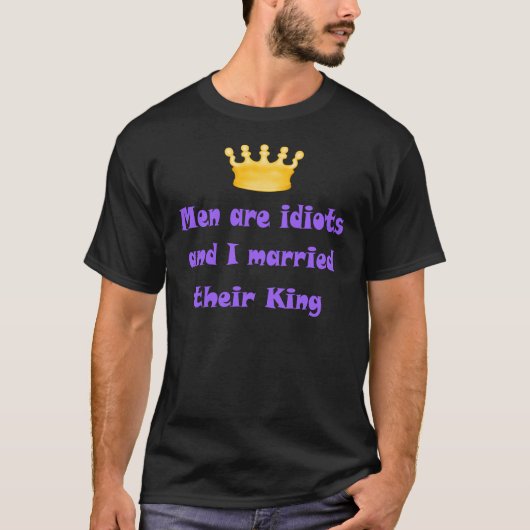 Mannen Idioten - Transparant T-shirt (Voorkant)
