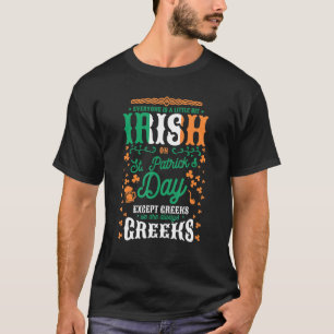 Mannen iedereen is een beetje Iers op St Patrick T-shirt