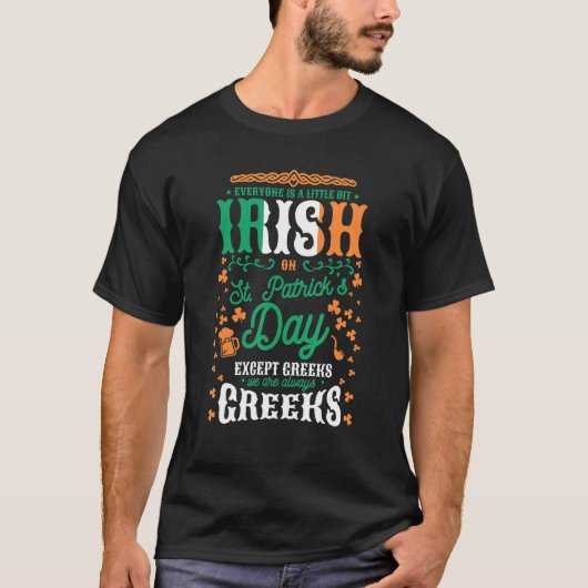 Mannen iedereen is een beetje Iers op St Patrick T-shirt (Voorkant)