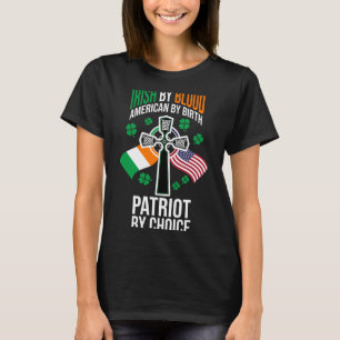 Mannen Iers Amerikaans Vlag Keltisch Kruis Grappig T-shirt