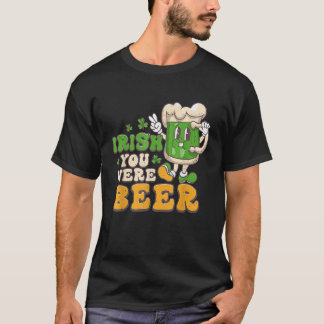 Mannen Iers Je Were Beer Groovy Groen Beer St Patr T-shirt