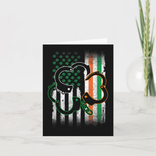 Mannen Ierse handboeien St Patricks Day Politie Am Kaart
