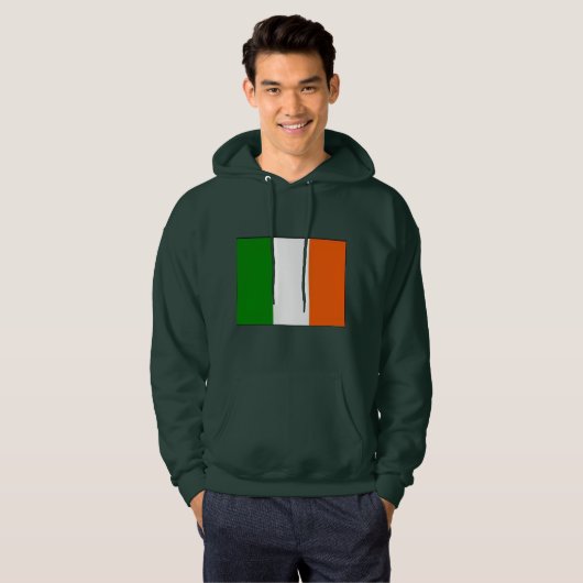 Mannen Ierse Hooded Pullover Sweatshirt (Voorkant volledig)