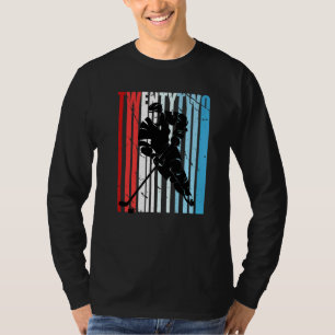 Mannen ijshockey 22e verjaardagsspeler Motivatie T-shirt