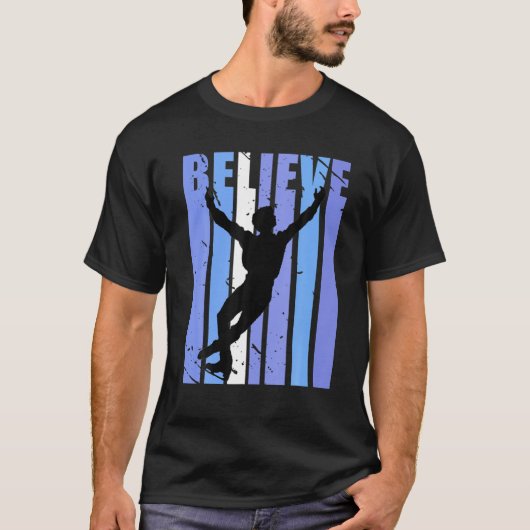Mannen ijskast Afbeelding Skater Retro Afstand ven T-shirt (Voorkant)