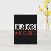 Mannen ijzerAddict Gym Workout Fitness Bodybuildin Kaart (Gele Bloem)