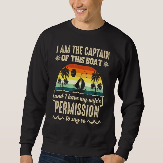  Mannen Ik ben de kapitein van deze boot 1 Trui (Voorkant)