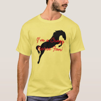 Mannen Ik ben een gek T-shirt met een paardenbloem