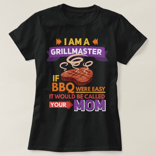 Mannen ik ben een grillmaster als BBQ makkelijk zo T-shirt (Design voorkant)