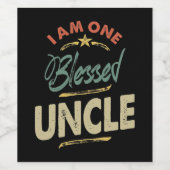 Mannen ik ben één klote oom Gift Wijn Etiket (Enkel label)