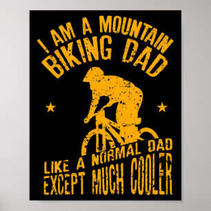 Mannen Ik Ben Een Mountainbike Papa Grappig Ontwer Poster