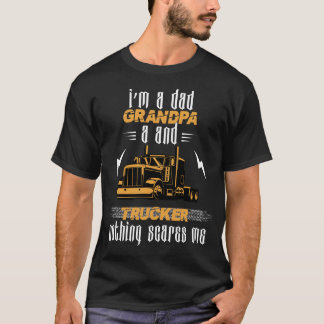 Mannen Ik ben een opa en een grappige vrachtwagen T-shirt
