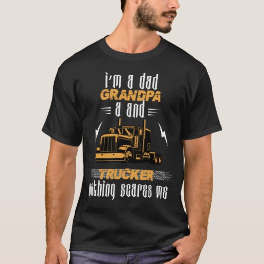 Mannen Ik ben een opa en een grappige vrachtwagen T-shirt (Voorkant)