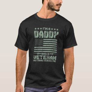 Mannen Ik ben een papa en een veteraan Niets schri T-shirt