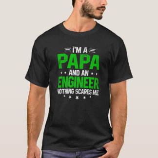 Mannen Ik Ben Een Papa En Ingenieur Retro Mannen V T-shirt