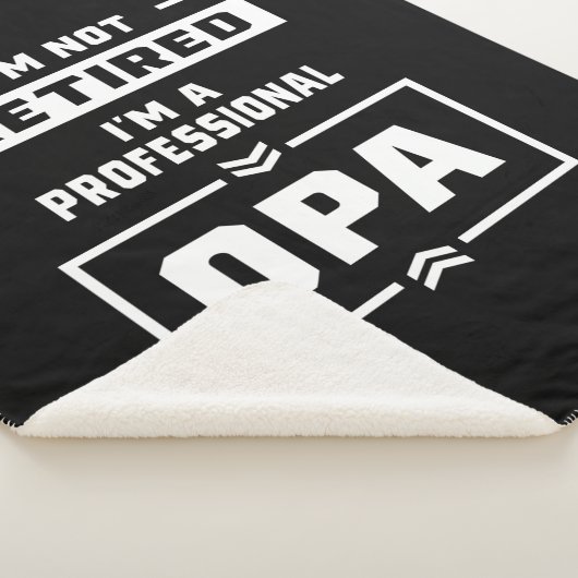 Mannen Ik ben een professionele opa-cadeau in rust Sherpa Deken (3/4)