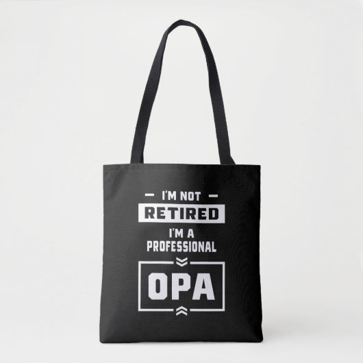 Mannen Ik ben een professionele opa-cadeau in rust Tote Bag (Voorkant)