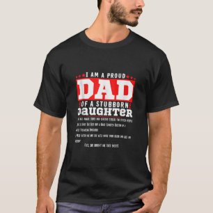 Mannen Ik ben een trotse vader van een koppige doc T-shirt