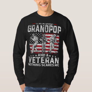 Mannen ik ben een vader grootpop veteraan Vaderdag T-shirt