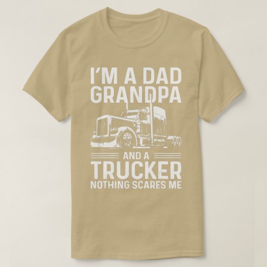 Mannen ik ben een vader opa en een trucker grappig t-shirt (Design voorkant)
