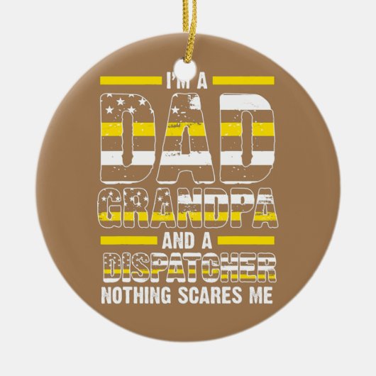 Mannen ik ben een vader opa en een verzender opa keramisch ornament (Voorkant)