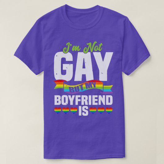 Mannen ik ben geen homo, maar mijn vriend is t-shirt (Design voorkant)