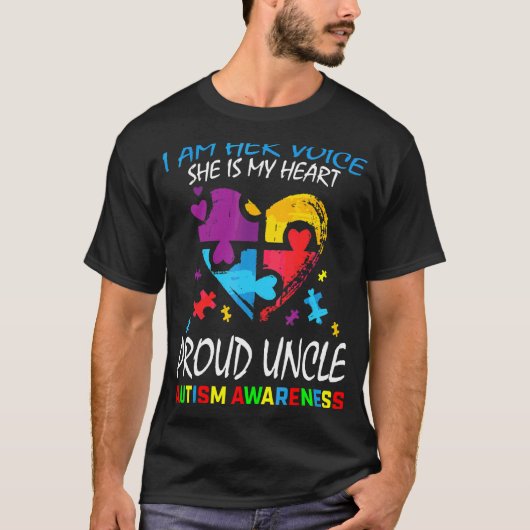 Mannen ik ben haar stem in mijn hart t-shirt (Voorkant)