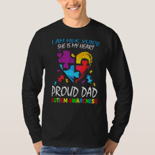 Mannen ik ben haar stem Mijn hart dochter Autisme T-shirt