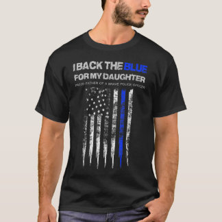 Mannen ik ben het blauw voor mijn dochter met dun  t-shirt