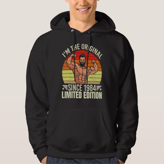 Mannen Ik ben het origineel sinds 1984 Cool Style Hoodie (Voorkant)