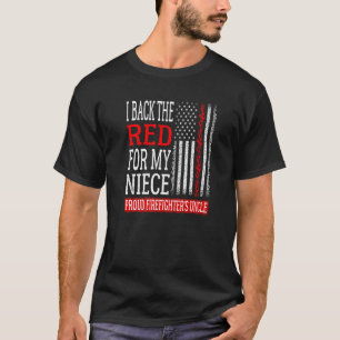Mannen ik ben het rood voor mijn nichtbrandweerman t-shirt