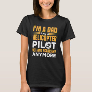 Mannen Ik ben vader en helikopterpiloot T-shirt
