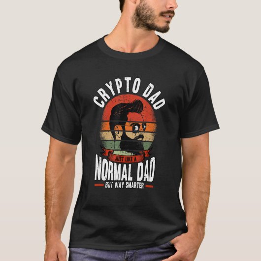 Mannen ik crypto papa net als een normale vader di t-shirt (Voorkant)