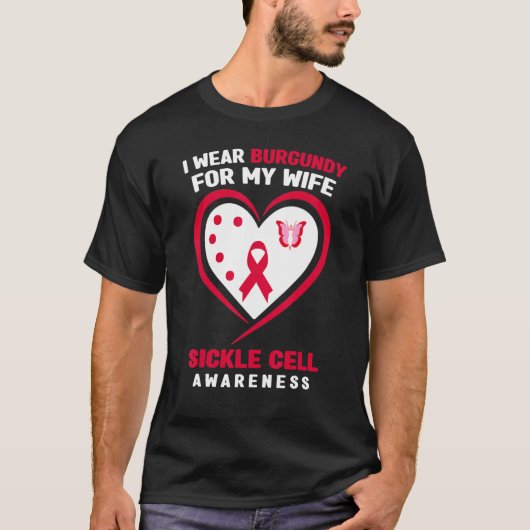 Mannen Ik Draag Bourgondië voor mijn vrouw sikkelc T-shirt (Voorkant)